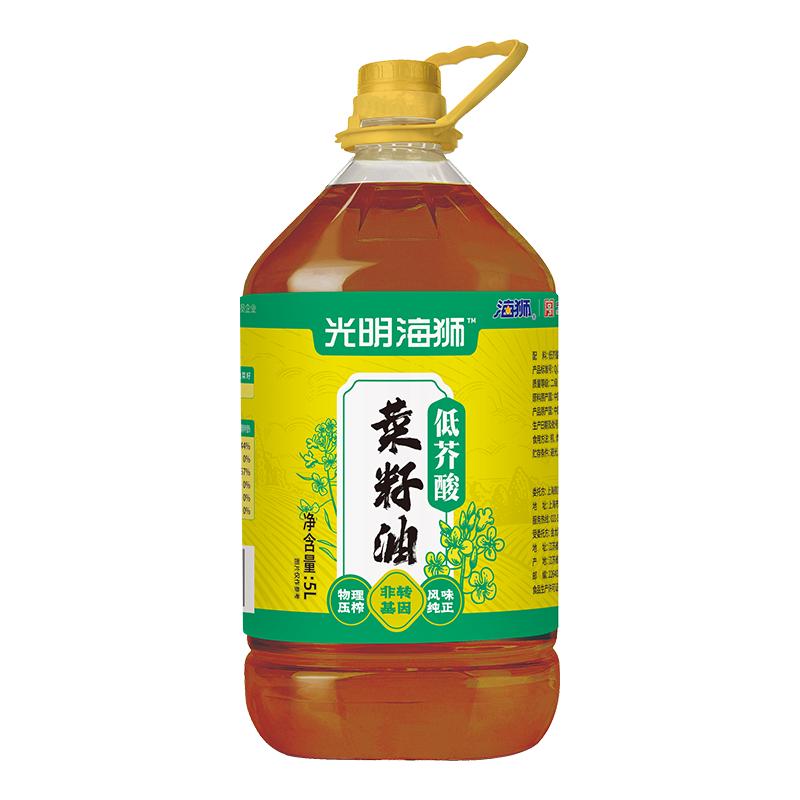 海狮菜籽油 低芥酸特香食用油5L 非转基因物理压榨