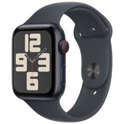 Apple Watch SE 2024款智能手表GPS+蜂窝款44毫米午夜色铝金属表壳午夜色运动型表带M/L MXHV3CH/B
