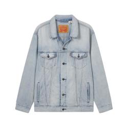 Levi's 25年春季男士哈灵顿风美式休闲时尚牛仔夹克外套 浅蓝色 A5782-0051 M