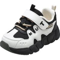 牧童儿童鞋2025春季男童减震运动鞋女童透气网面鞋轻便跑步鞋 熊猫黑（透气网面） 28 鞋内长18.0cm 28码 鞋内长18.0cm