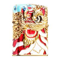 ZORRO佐罗煤油打火机龙年仿珐琅鸿运当头老式 鸿运当头-金色