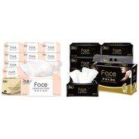 洁柔抽纸百花香3层135抽*18包+黑Face古龙香水味加厚3层120抽*6包