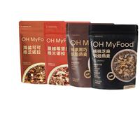OH MyFood海盐可可+蔓越莓+榛果黑巧+核桃芝麻烘焙燕麦片4包装 【30天打卡计划】烘焙燕麦*4套餐