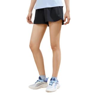 361°运动短裤男2025年夏季速干吸湿五分裤透气弹力男裤 【女款】超级黑 S
