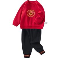 儿童衣服男童春秋套装运动服洋气潮酷萌趣可爱时尚