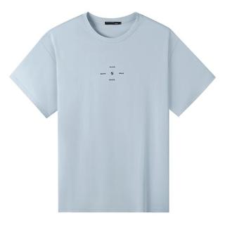 GXG 时尚字母纯棉休闲t恤夏季简约印花百搭短袖男士