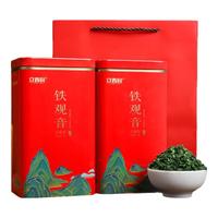 立香园铁观音茶叶浓香型礼盒装新茶福建安溪高山兰花香耐泡回甘铁盒装 500克中国红礼罐装