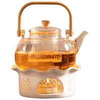 忆壶茶温茶壶玻璃花果茶壶蜡烛加热围炉煮茶炉器家用下午茶保温底座