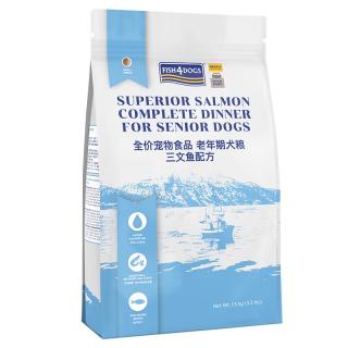 FISH4PETS低脂狗粮中小型老年犬粮肥胖犬体重控制三文鱼天然狗粮 fish4dogs老年犬粮1.5kg