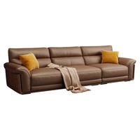 狄普细摔头层牛皮艺沙发意式客厅十大品牌1.26米沙发Ultra罗马赛尔德 脚踏【单拍不卖】