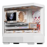 爱国者星璨 小岚海景房机箱无立柱全景侧透高颜值电竞游戏台式机电脑主机箱MATX/240水冷 白色