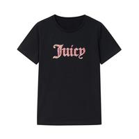 橘滋25夏闪亮哥特立体亮片刺绣合体短袖T恤女