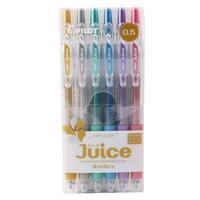 百乐（PILOT） Juice彩色中性笔LJU-10EF按动水性笔果汁笔手帐用套装 金属系6色套装 0.5mm