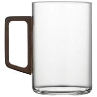 品喻（PINYU）泡茶杯玻璃杯家用水杯高硼硅耐热喝绿茶杯子带把办公室男士马克杯 玻璃泡茶杯【透明色】 450ml