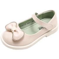 天美意(TEENMIX)女童皮鞋蝴蝶结儿童公主鞋亮面演出单鞋 白色 34 34(适合脚长210mm)