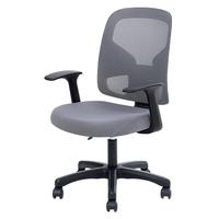 deli 得力 DL 得力工具 得力(deli)4900S 人体工学靠背办公椅/电脑椅/职员椅 家用网布可升降转椅 灰
