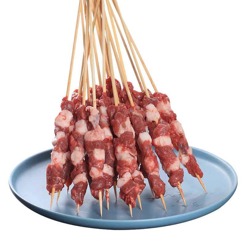  盐滩卖羊郎 手工 羊肉串  2斤 （40串） 包装袋*1