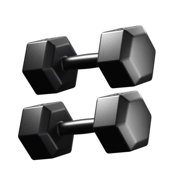 德尔惠 包胶六角哑铃 10公斤一对 5kg*2