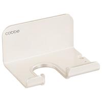卡贝(cobbe)吹风机置物架免打孔卫生间浴室风筒电吹风壁挂支架子挂钩收纳 加厚吹风机架*不锈钢奶白