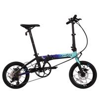 DAHON大行16英寸9速碟刹版K3PLUS男女式运动单车KAA693 黑蓝 黑蓝【内折版+马甲线】