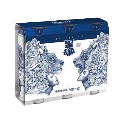 雪花 啤酒黑狮白啤500ml*3听原麦汁浓度11.8°P啤酒王一博同款