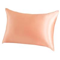 太湖雪专柜同款双面真丝枕套100%桑蚕丝绸简约经典纯色枕头套单人一只 玫瑰金