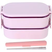 膳魔师（THERMOS）饭盒便当盒2层1.1L便携大容量男女士保温桶提锅TCXA-1100 PK