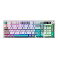 凌豹 热插拔gasket结构 客制化机械键盘 蓝羽轴 晴山蓝 RGB