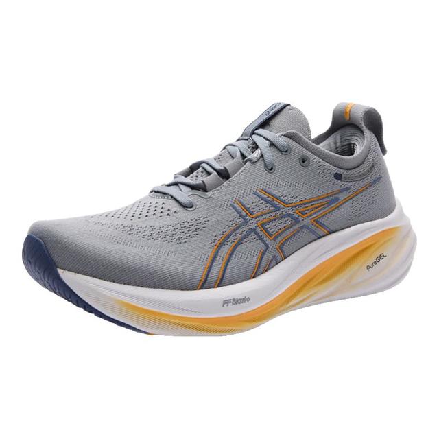 亚瑟士 男鞋跑步鞋GEL-NIMBUS 26缓震轻质回弹透气运动鞋1011B794 40.5码 灰色/蓝色