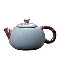 MULTIPOTENT汝窑茶壶开片可养陶瓷功夫茶具泡茶壶单壶 西施壶220ml精美盒套装