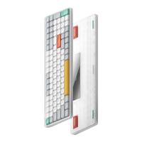 NuPhy Air96 V2矮轴机械键盘 超薄三模静音有线打字办公数字键盘 100键RGB多功能热插拔mac无线蓝牙 离子白 佳达隆2.0矮轴 - 茶轴 100键