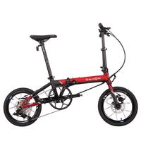 大行（DAHON）K3plus折叠自行车超轻铝合金16英寸9速成人城市通勤代驾车KAA693 黑红【内折版】 黑红【内折版】【带马甲线】