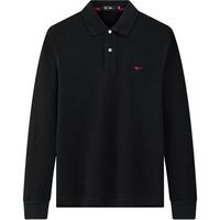 七匹狼长袖T恤男士Polo保罗衫翻领时尚轻商务休闲百搭t恤体恤衫衣服男装 101(藏青) 170/88A(L)