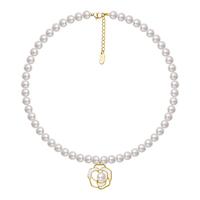 Amber Lollipop珍珠项链山茶花系列轻奢高级锁骨链轻奢 项链（珍珠）