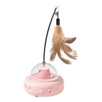 华元宠具（hoopet）猫咪玩具自动逗猫棒自嗨解闷逗猫激光笔猫咪耗体力电动智能宠物车 【樱花粉】激光自动逗猫