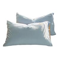 无印良品A类全棉枕套100%纯棉枕套枕巾48x74cm对装 浅蓝灰 浅蓝灰【A类抑菌全棉】