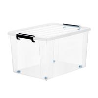 Citylong 禧天龙 无滑轮收纳箱 42L*1只 透明白