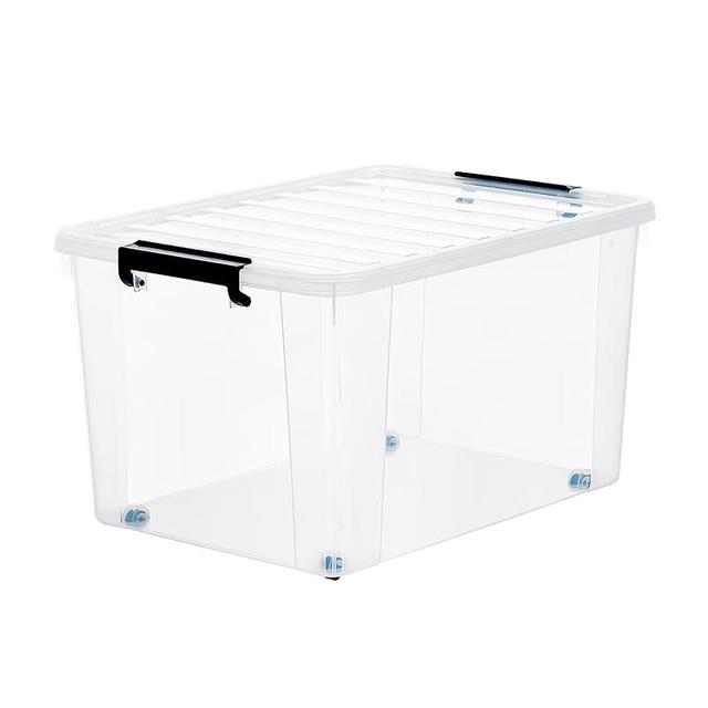 禧天龙 透明加厚大号收纳箱 42升 52.4*38.4*29.8CM