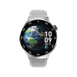 飞利浦 实时转写翻 智能手表  硅胶表带 银灰色 银色 46mm
