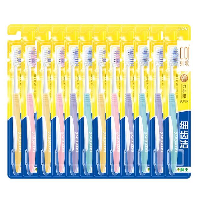 狮王 细齿洁牙刷组合*12支