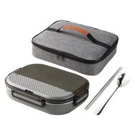 京东京造 饭盒 316不锈钢餐盒微波炉 配保温袋 大容量2L 316饭盒2L 配保温袋