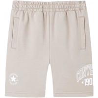 Converse匡威儿童装短裤季薄款男女大童运动裤子外穿五分裤 羽毛灰咖 140 /60 【身高128-140cm】