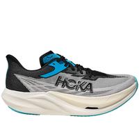 HOKA ONE ONE男女款夏季火箭 X 3竞速跑步鞋ROCKET X 3透气 白色/黑色 38.5