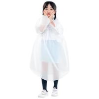 巴迪高一次性雨衣儿童加厚卡片雨披长款连体全身防暴雨单人小透明