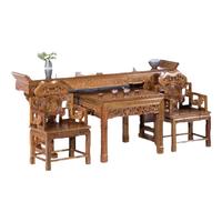 极美格 红木家具非洲鸡翅木(学名:非洲崖豆木) 中堂六件套条案佛堂供桌实木农村堂屋香案家用 2.48米中堂四件套