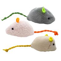 赞宠猫薄荷三只老鼠摇摇绳猫玩具猫咪磨牙棒逗猫棒自嗨解闷耐咬小幼猫