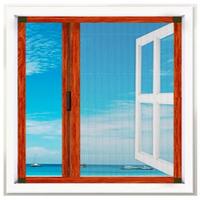 目送金刚网防蚊纱窗网自装磁吸窗纱磁性隐形沙窗磁条沙网自粘免打孔 可裁剪（灰纱+深灰框）全磁吸 宽60x100cm