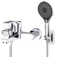 万和淋浴花洒套装精铜卫浴简易花洒全套家用增压花洒喷头【50万