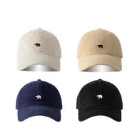 佰思腾（BAISITENG）大头围帽子男女通用刺绣棒球帽显脸小帽子软顶鸭舌帽 小北极熊鸭舌-米白色 大头围(55-62cm)