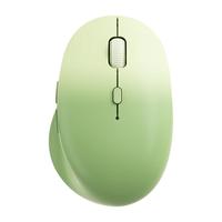 B.O.W航世 MD197 双模无线蓝牙鼠标 电脑笔记本手机平板通用女办公便携人体工学静音垂直鼠标 渐变绿 无线蓝牙双模电池鼠标 渐变绿